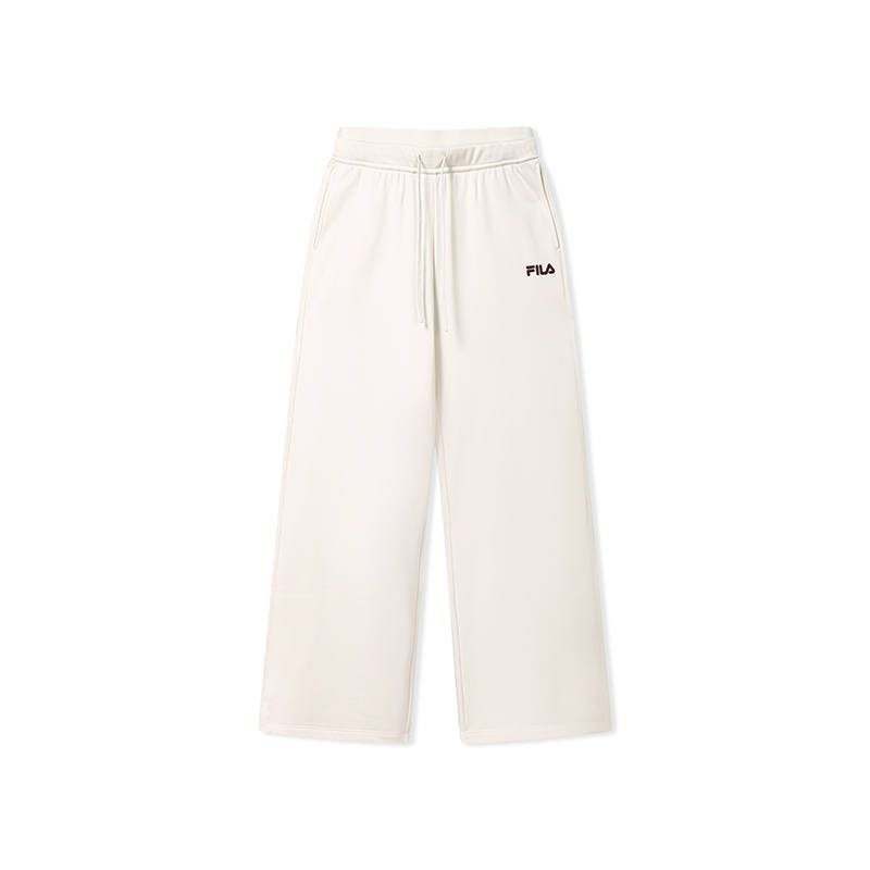 FILA Casual Pants Women's Steam White Moderate Straight Fit Pants