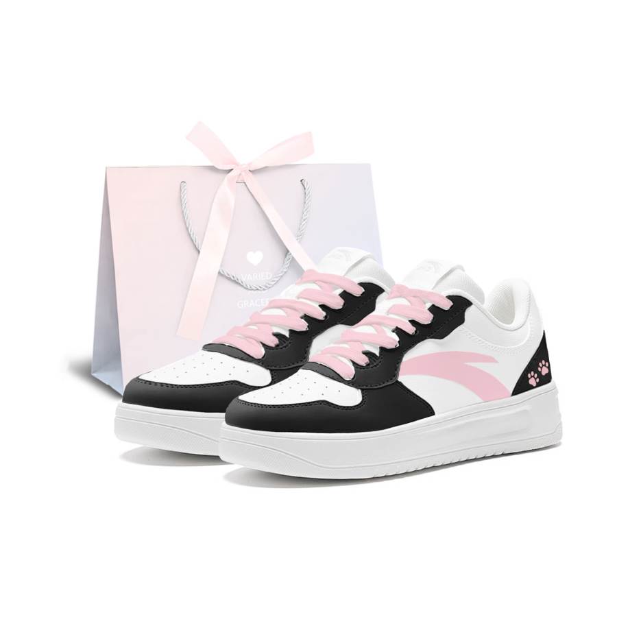 ANTA Easy Skateboard Shoes Women's Low Top Pink