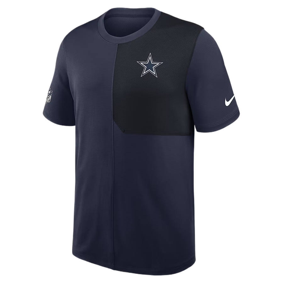 Nike Nike Dri Fit T Shirts Men's Marine Blue Crew Neck Moderate