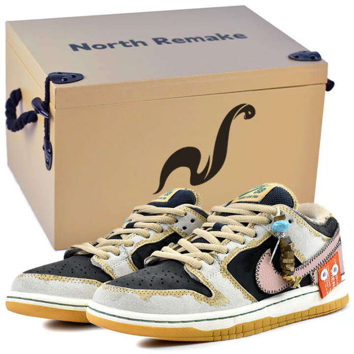 Nike Nike Dunk SB Skateboard Shoes Unisex Low Top Beige Black