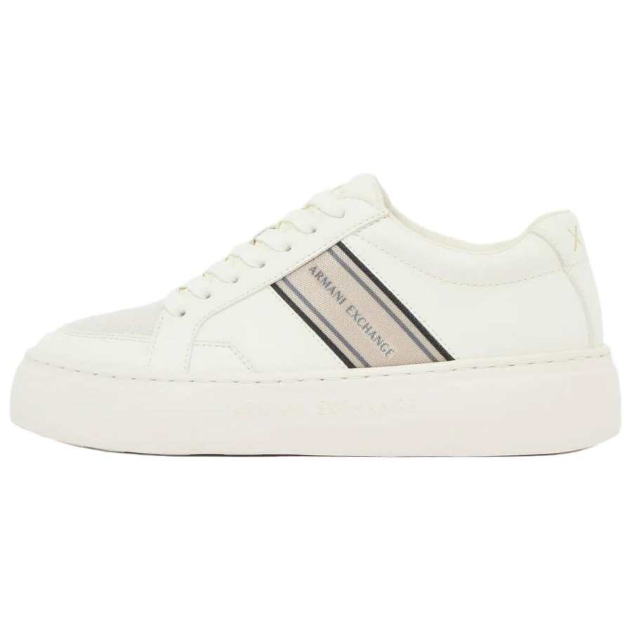 ARMANI EXCHANGE Skateboard Shoes Women's Low Top White