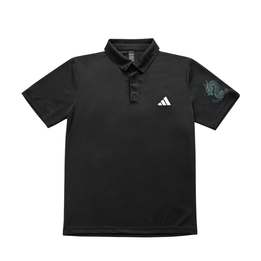 Adidas Adidas Tennis Polo Shirts Unisex Black Polo Collar Moderate Straight Fit