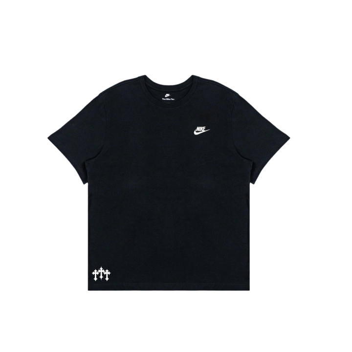 Nike Nike Sportswear T Shirts Men's Black Crew Neck Moderate Straight Fit