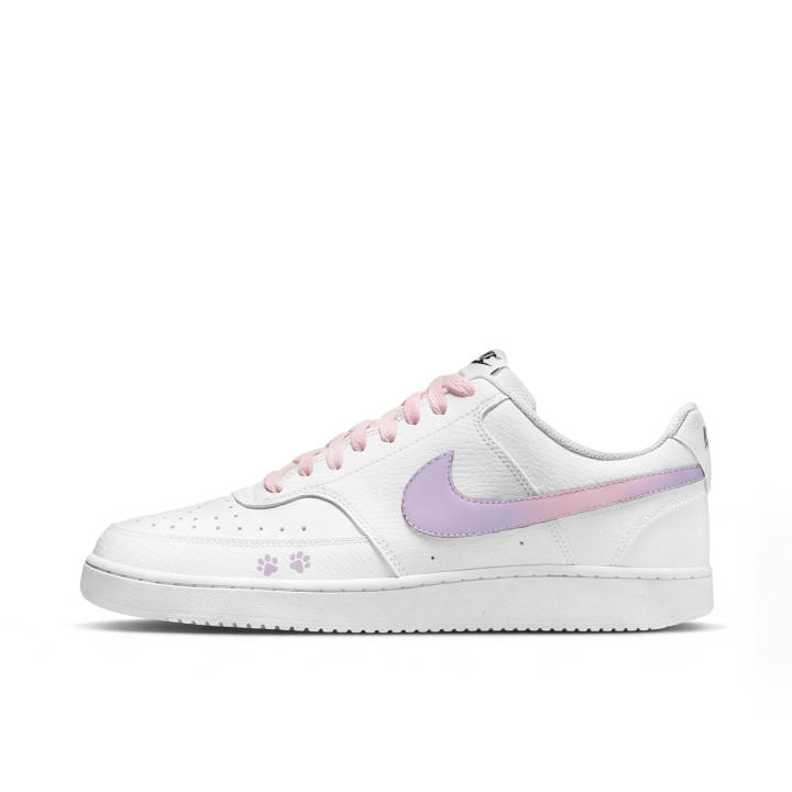 Nike Nike Court Vision 1 Skateboard Shoes Unisex Low Top Pink Purple