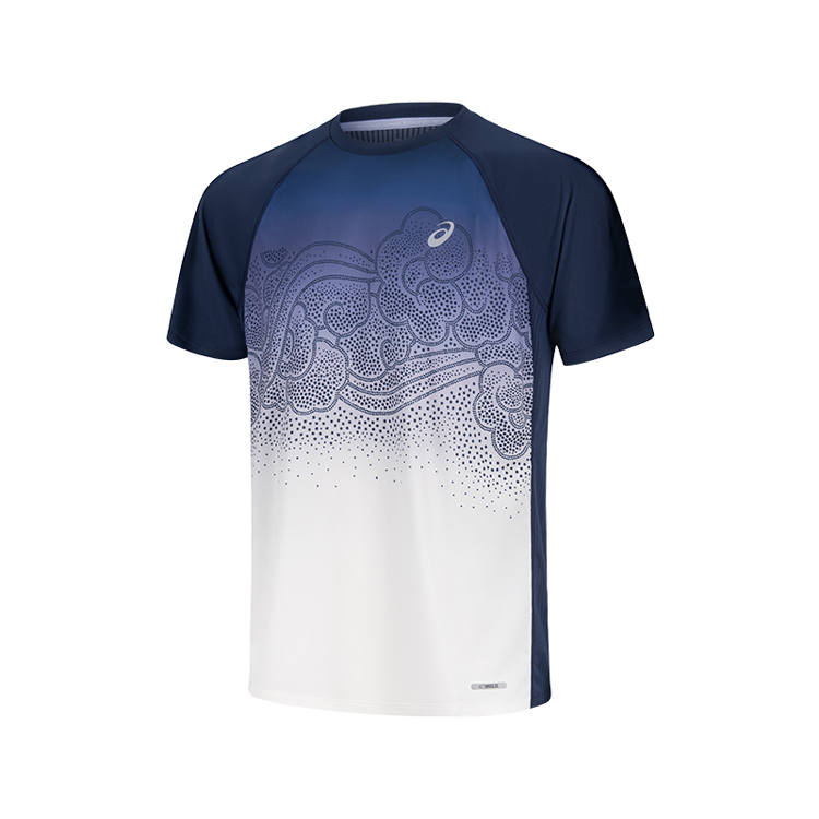ASICS ASICS T Shirts Men's Dark Blue Crew Neck