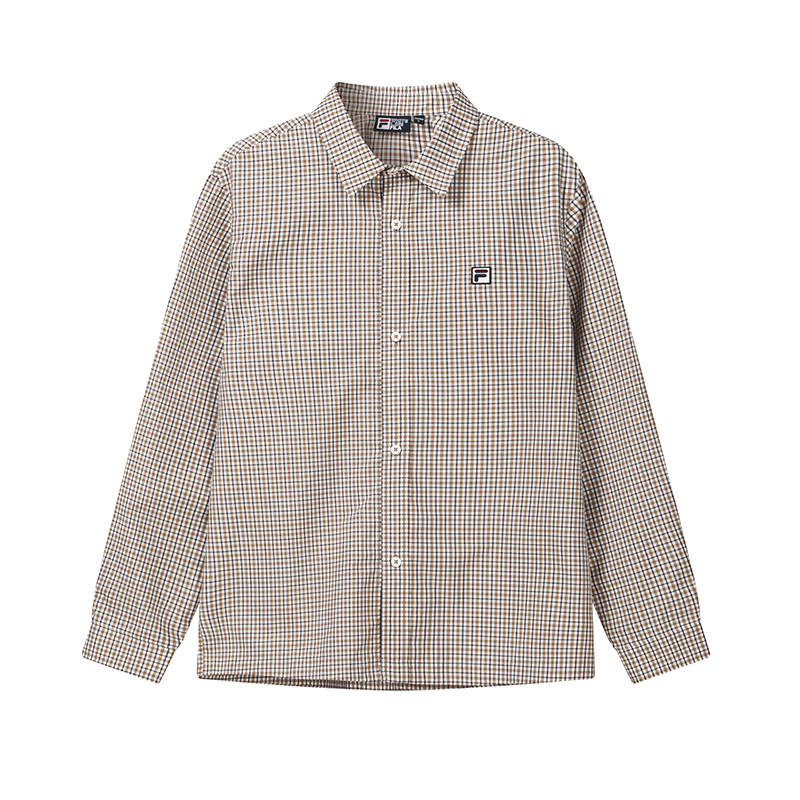 FILA Heritage Shirts Men's All Over Print Lapel Moderate Straight Fit