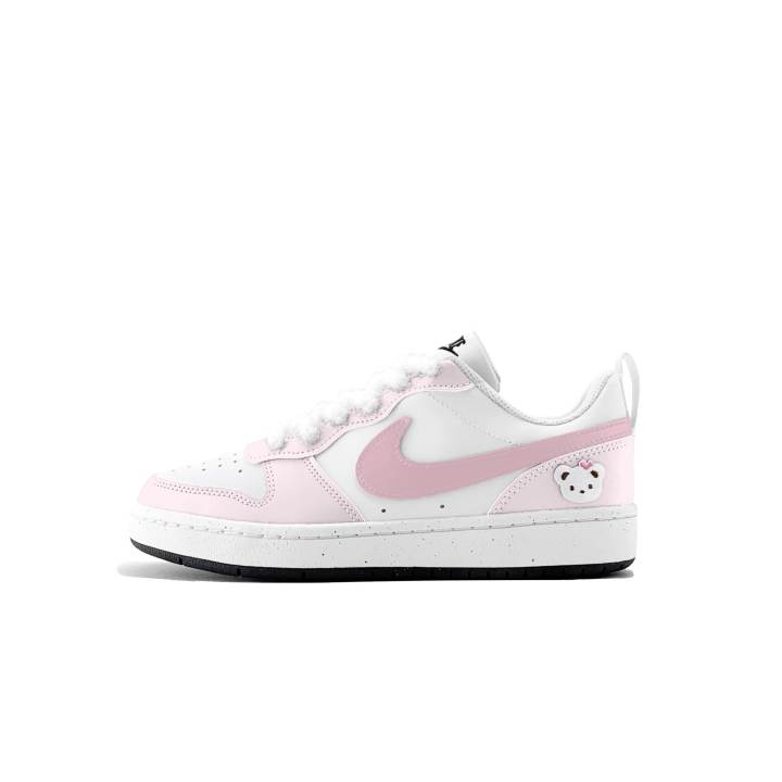 Nike Nike Court Borough Skateboard Shoes Women's Low Top Pink/White