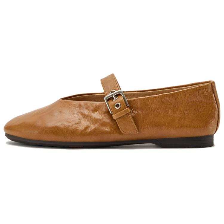 BATA Bai Jia, EU Century Craftsmanship Flat Mary Jane Shoes Low Heel Women's