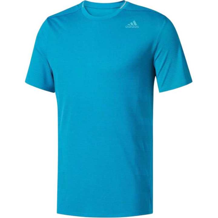 Adidas Adidas T Shirts Men's Blue Crew Neck Moderate Straight Fit