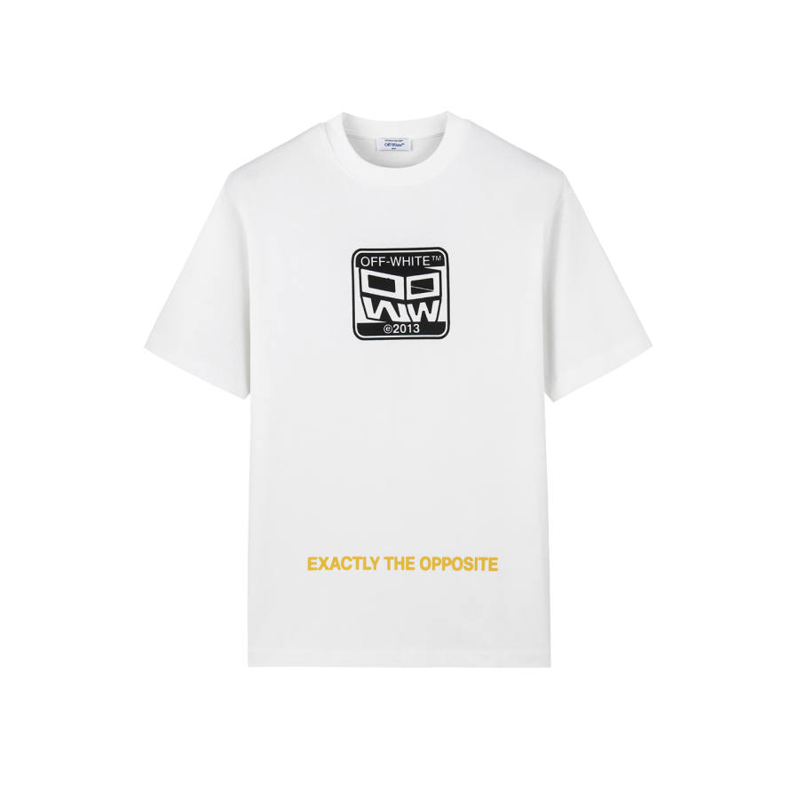 OFF-WHITE OFF WHITE T Shirts Unisex White Crew Neck Moderate Heavyweight