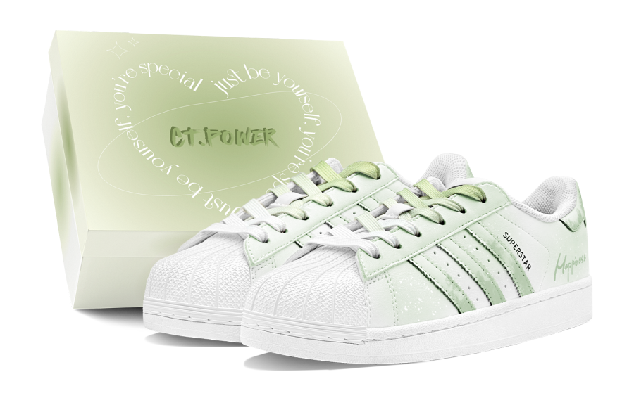 Adidas Originals Superstar 2 Skateboard Shoes Unisex Low Top White/Green