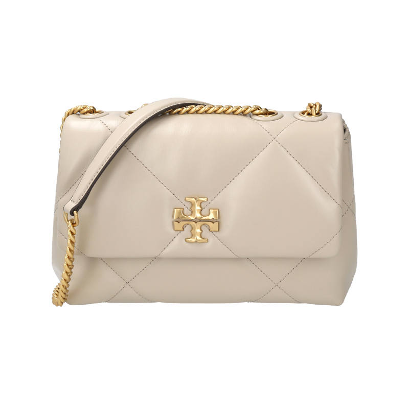 TORY BURCH Kira Cow Leather Crossbody Bag, Shoulder Bag Small Women's Beige