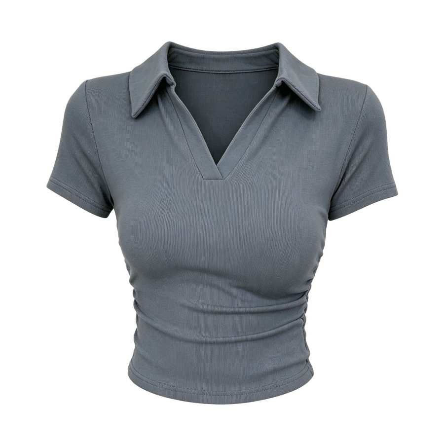 Sugarfunk Polo Shirts Women's Polo Collar Thin Nipped In Waist