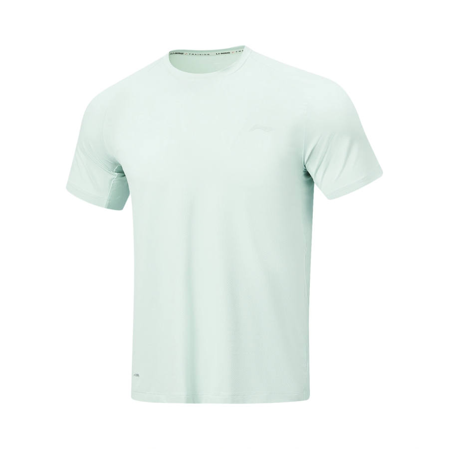 Li-Ning Li Ning Fitness Series T Shirts Men's Azure Cloud Crew Neck Moderate