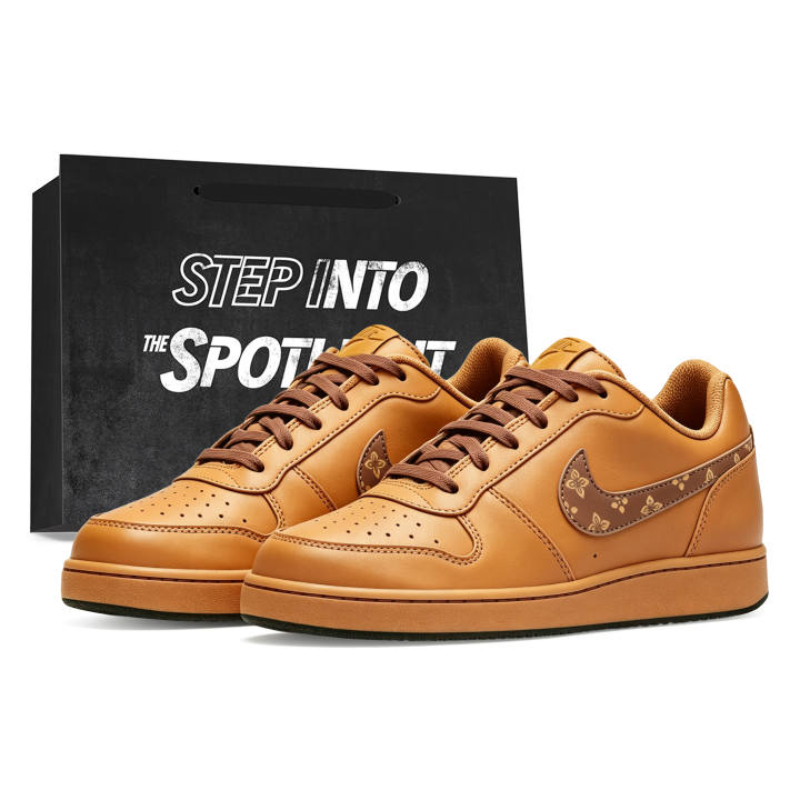 Nike Nike EBERNON Skateboard Shoes Men's Low Top Brown