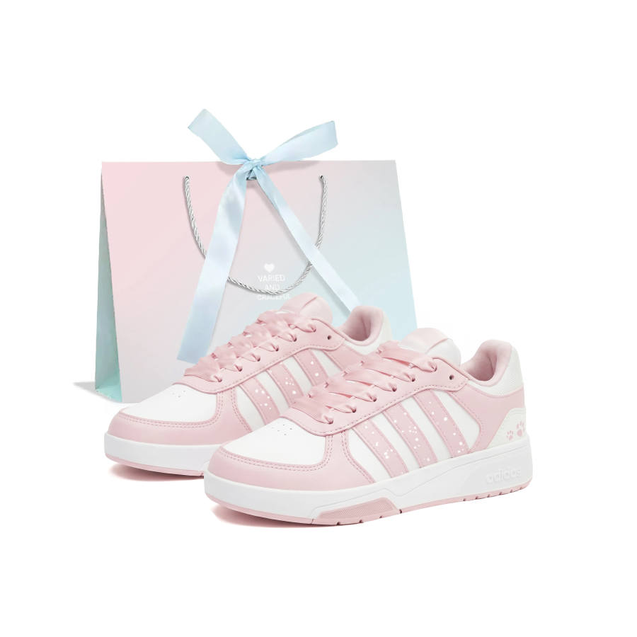 Adidas Adidas COURTBEAT Skateboard Shoes Unisex Low Top Pink/White