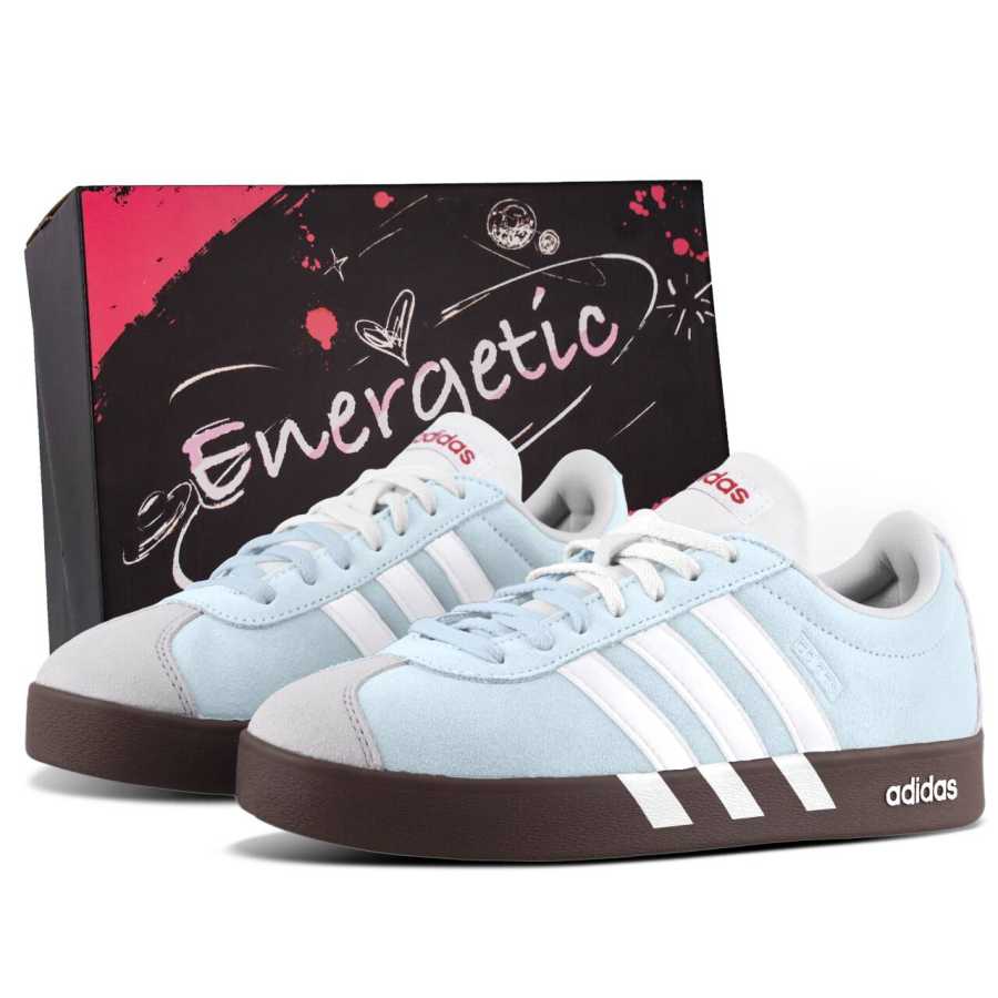 Adidas Adidas Vl Court Classic German Army Trainers Unisex Low Top Brown/Blue/White