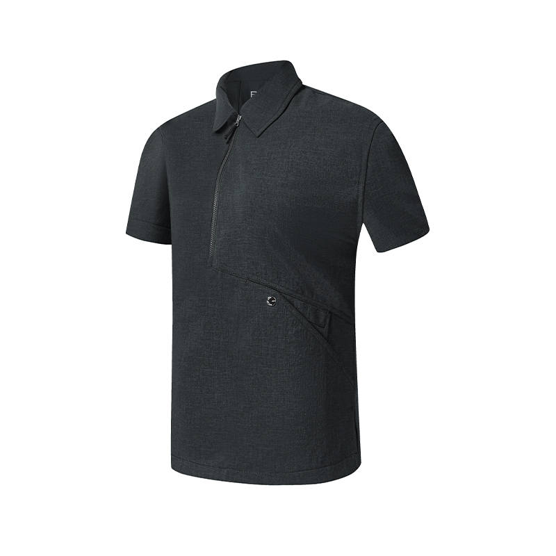 FILA URBAN EXPLORE Shirts Women's Titanium Iron Lapel Moderate Straight Fit