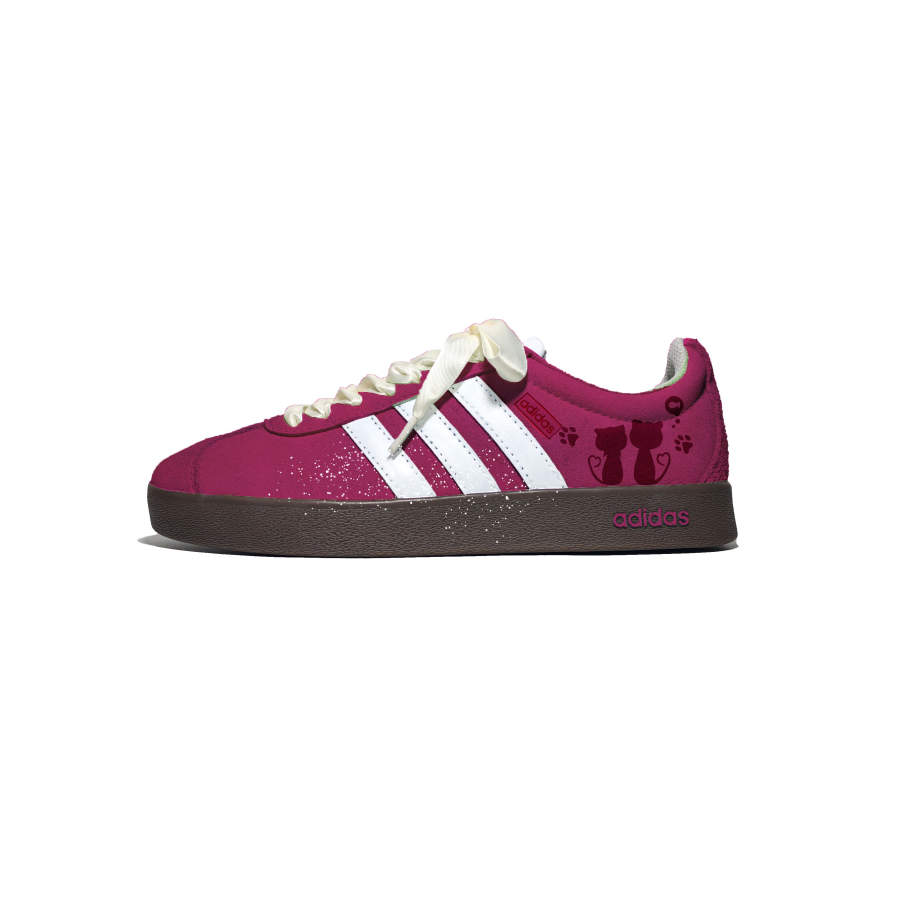 Adidas Adidas VL COURT 2.0 Skateboard Shoes Unisex Low Top White/Black