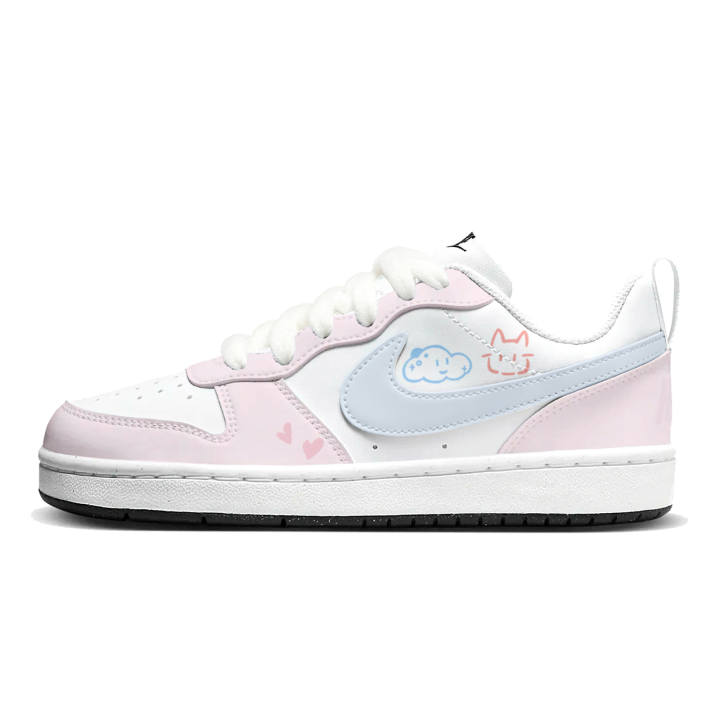 Nike Nike Court Borough Skateboard Shoes Women's Low Top Pink, Blue