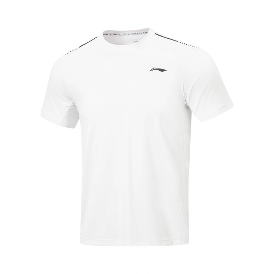 Li-Ning Li Ning Fitness Series T Shirts Men's White Crew Neck Moderate