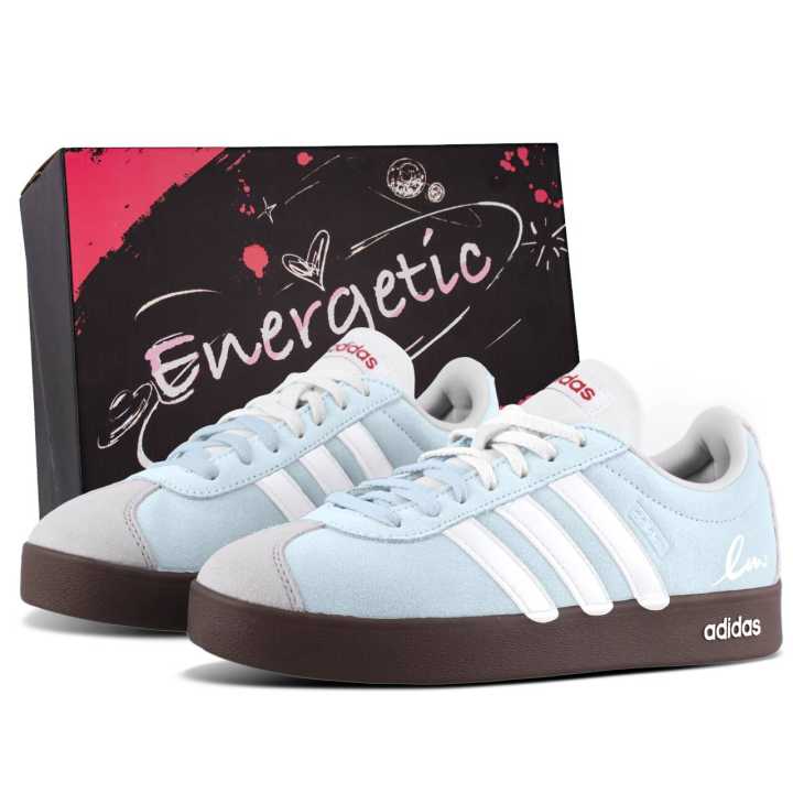 Adidas Adidas Vl Court Classic German Army Trainers Unisex Low Top Brown/Blue/White