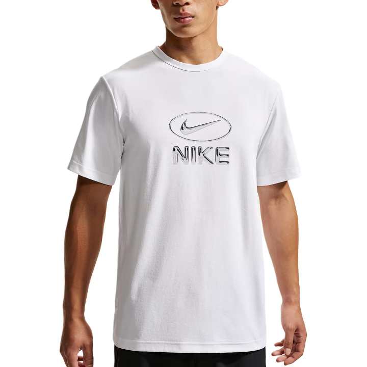 Nike Nike HYVERSE Quick Dry T Shirts Men's White/Black Crew Neck Moderate