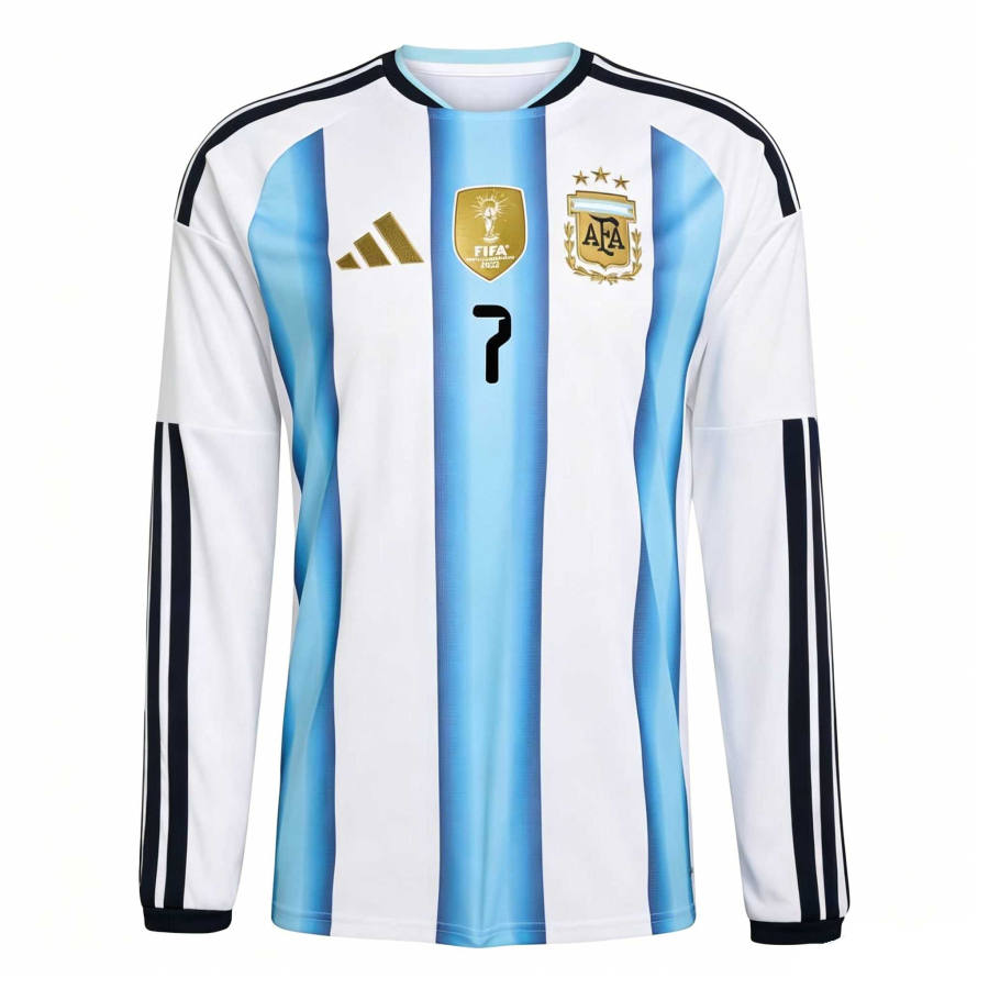Adidas Adidas Argentina National Team Soccer Jerseys Men's White/Snow Crystal Blue/Light Blue Crew Neck Moderate