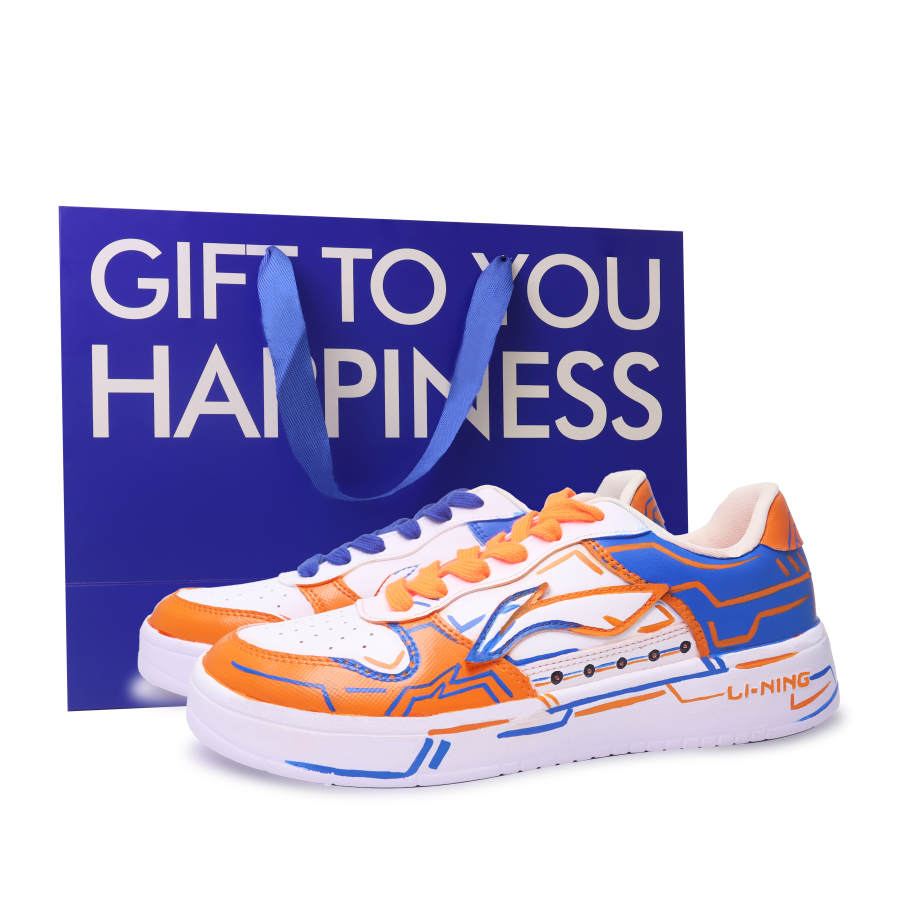 Li-Ning Li Ning Floating Boat Skateboard Shoes Women's Low Top Blue Orange