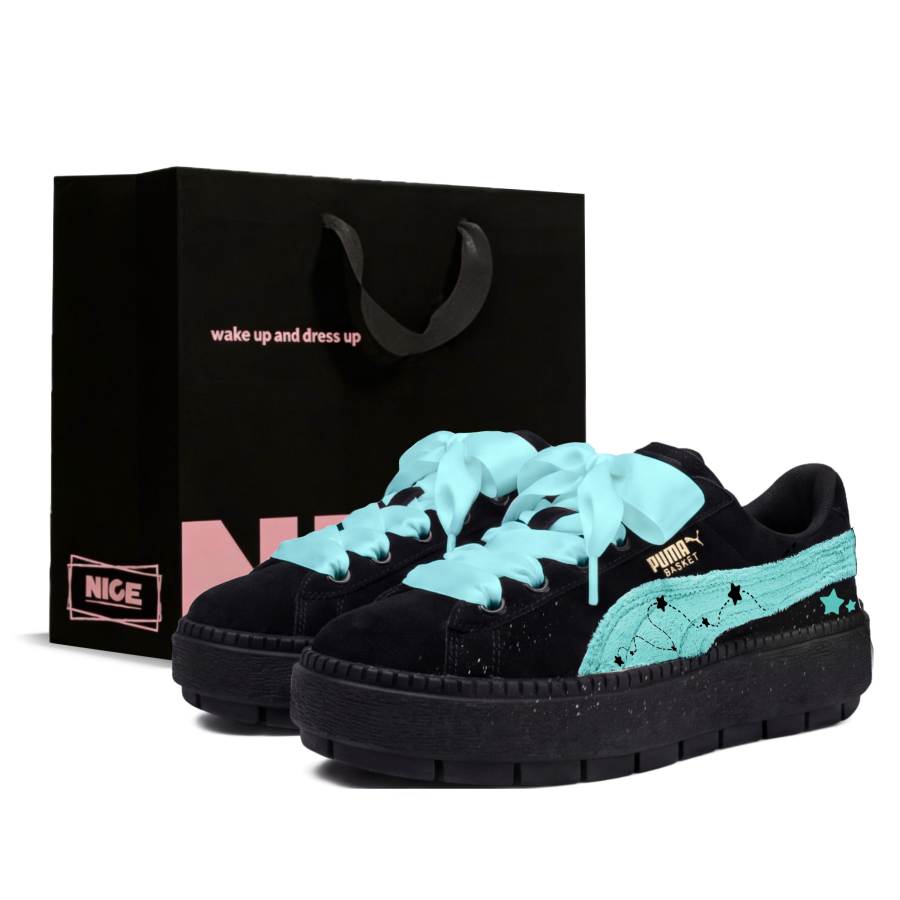 PUMA Platform Trace Skateboard Shoes Women's Low Top Pink