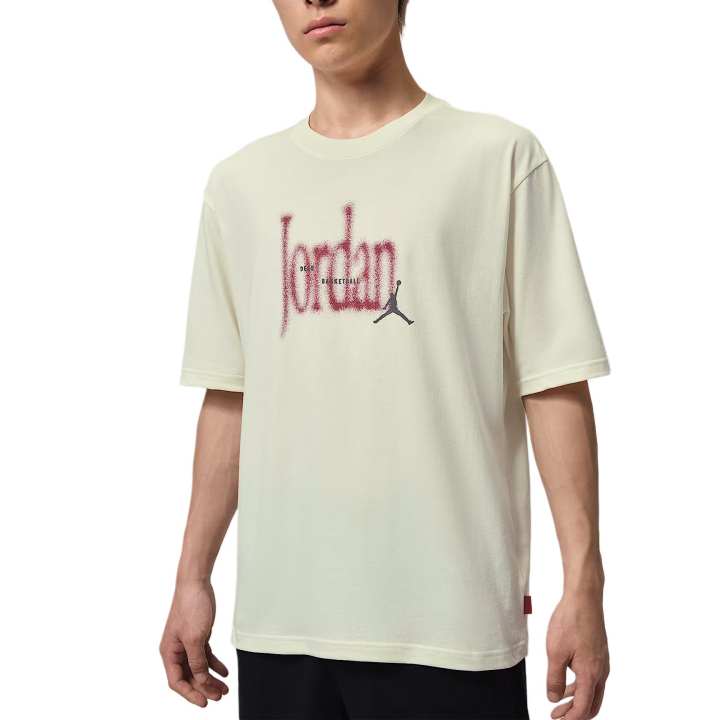 Jordan Jordan Brooklyn T Shirts Men's Pearl Gray Crew Neck Moderate