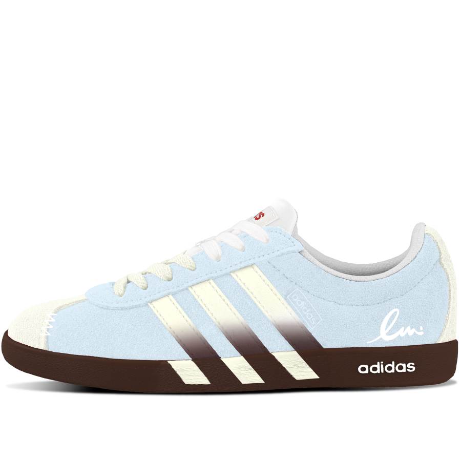 Adidas Adidas Vl Court Classic German Army Trainers Unisex Low Top Yellow/Blue/Brown
