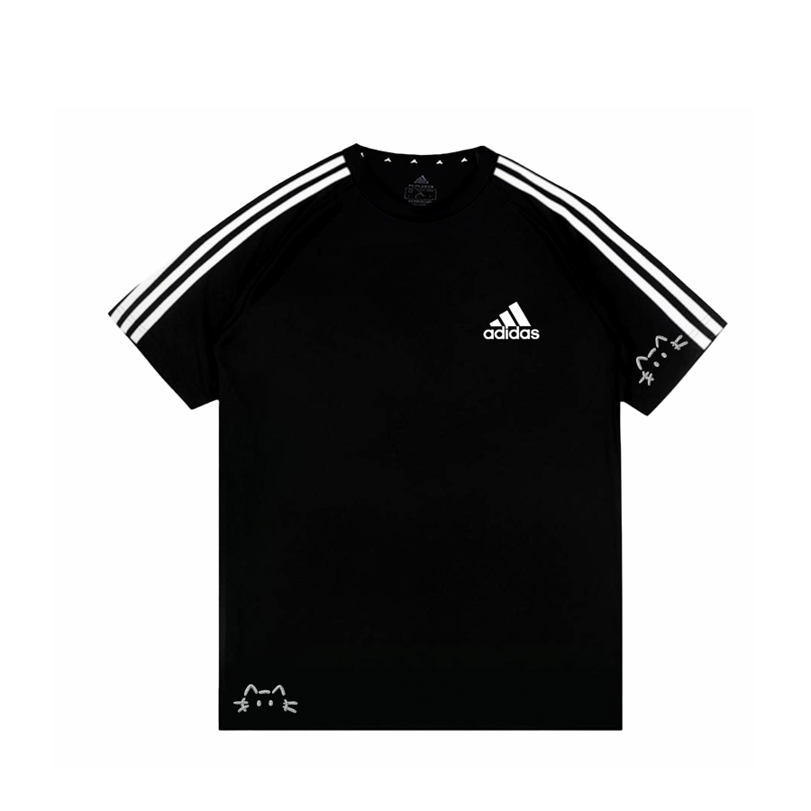 Adidas Adidas Football T Shirts Unisex Black Crew Neck Thin Straight Fit