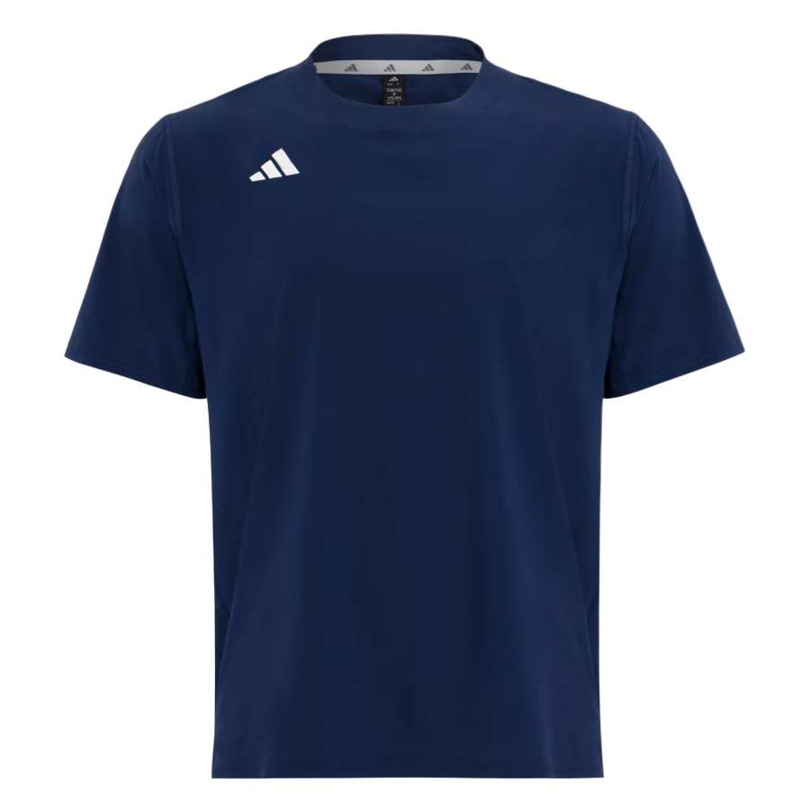 Adidas Adidas Adizero T Shirts Men's Marine Blue Crew Neck Moderate