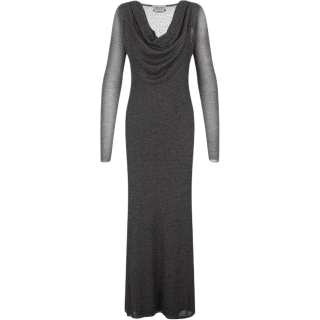 Blumarine Draped Long Sleeve Dress