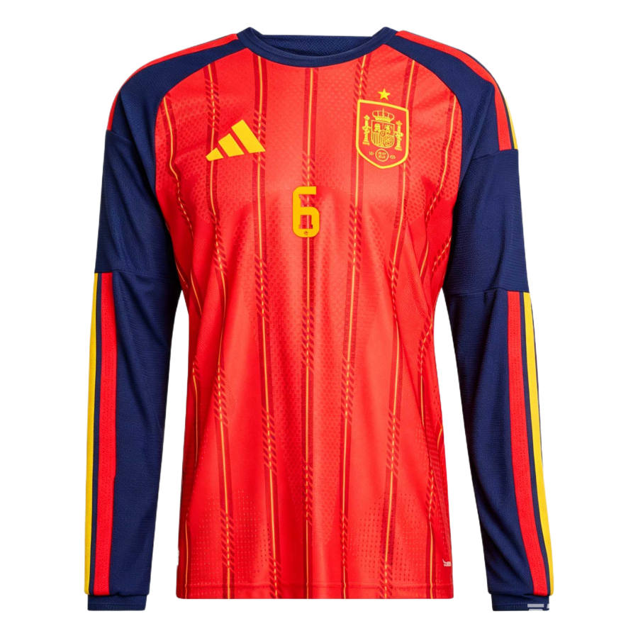 Adidas Adidas Spain National Team Soccer Jerseys Men's Bright Red Crew Neck Moderate
