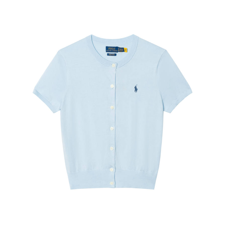 Polo Ralph Lauren Knitwear Women's Light Blue Crew Neck Moderate Straight Fit