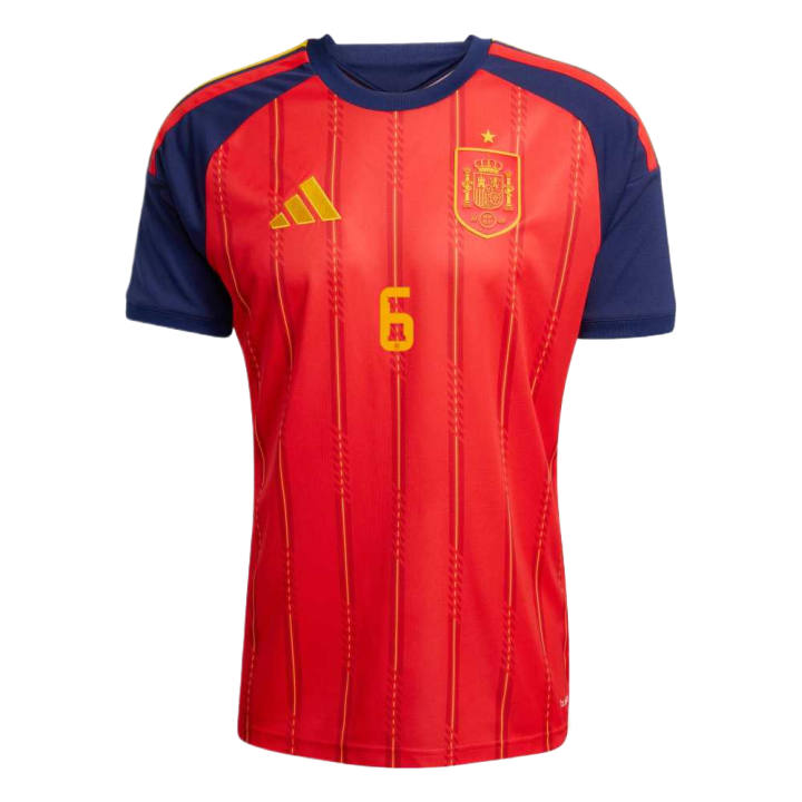 Adidas Adidas Spain National Team Soccer Jerseys Men's Bright Red Crew Neck Moderate