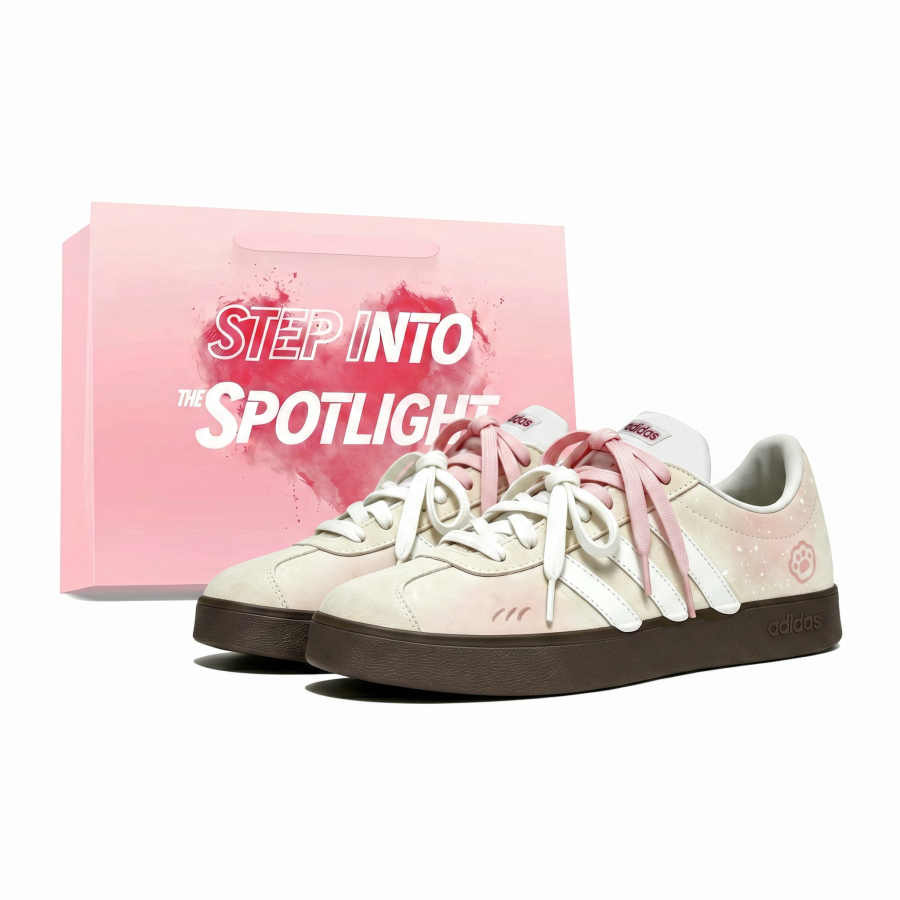 Adidas Adidas VL COURT 2.0 Skateboard Shoes Women's Low Top White/Pink