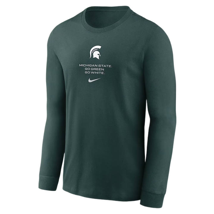 Nike Nike Dri Fit College T Shirts Men's Green Crew Neck