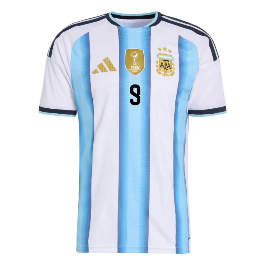 Adidas Adidas Argentina National Team Soccer Jerseys Unisex White/Snow Crystal Blue/Light Blue V Neck Moderate