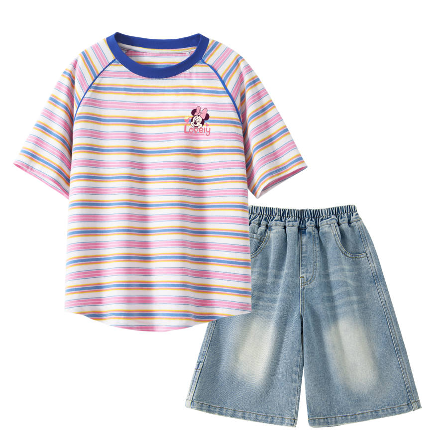 Disney Kids Casual Sportswear Crew Neck Thin Stretch Breathable