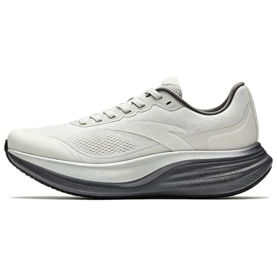 ANTA Travel Step 3 Running Shoes Men's Low Top Ivory White/Numbers Mist Gray