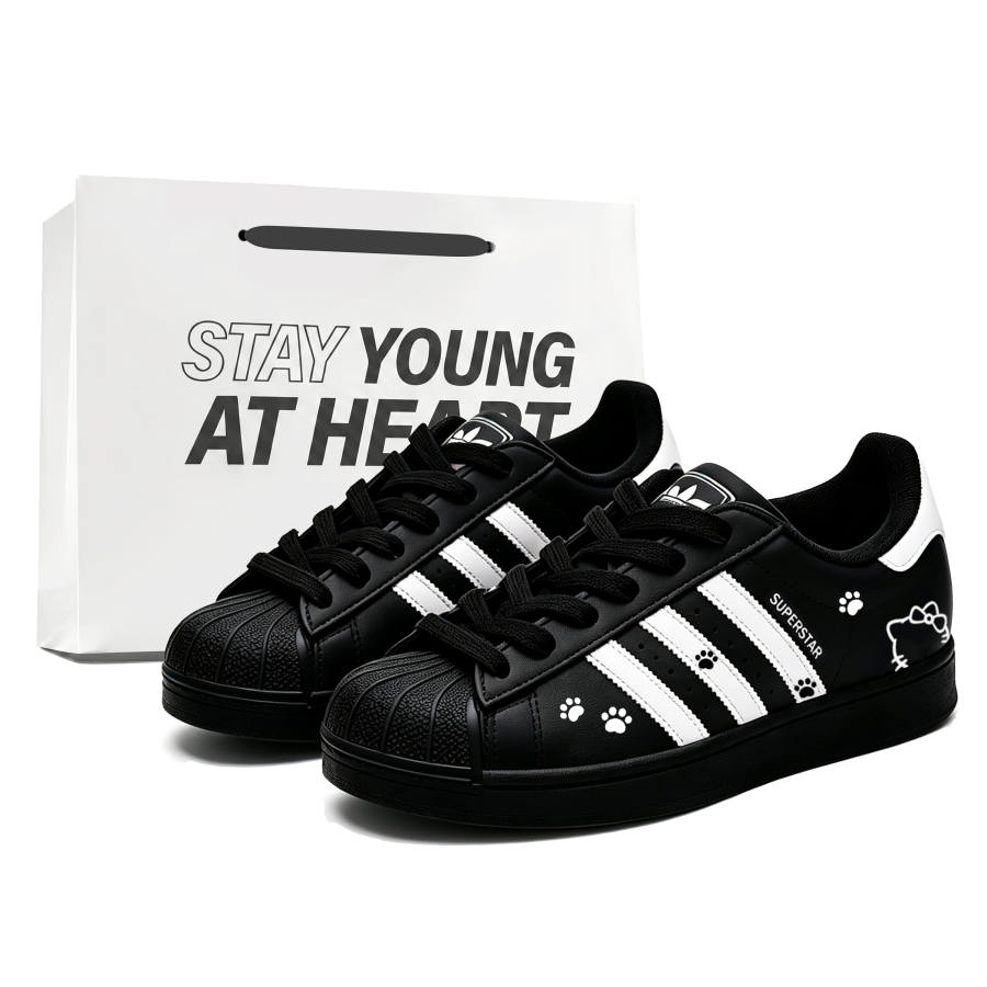 Adidas Originals Superstar 2 Skateboard Shoes Unisex Low Top Black