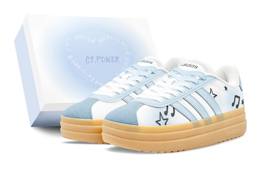 Adidas Adidas VL Court Bold Skateboard Shoes Women's Low Top Blue/Black/White