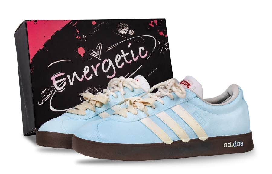 Adidas Adidas VL COURT 2.0 German Army Trainers Unisex Low Top Blue/Yellow/Brown