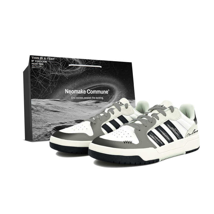 Adidas Adidas ENTRAP Skateboard Shoes Unisex Low Top Gray Mist White