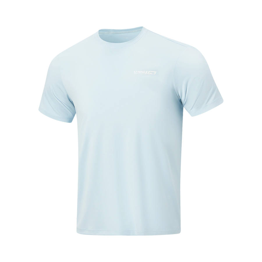 Li-Ning Li Ning Fitness Series Quick Dry T Shirts Men's First Frost Blue Crew Neck Moderate