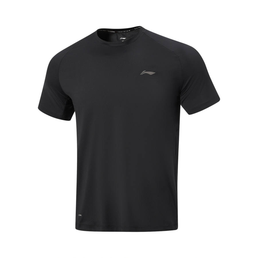 Li-Ning Li Ning Fitness Series T Shirts Men's Black Crew Neck Moderate