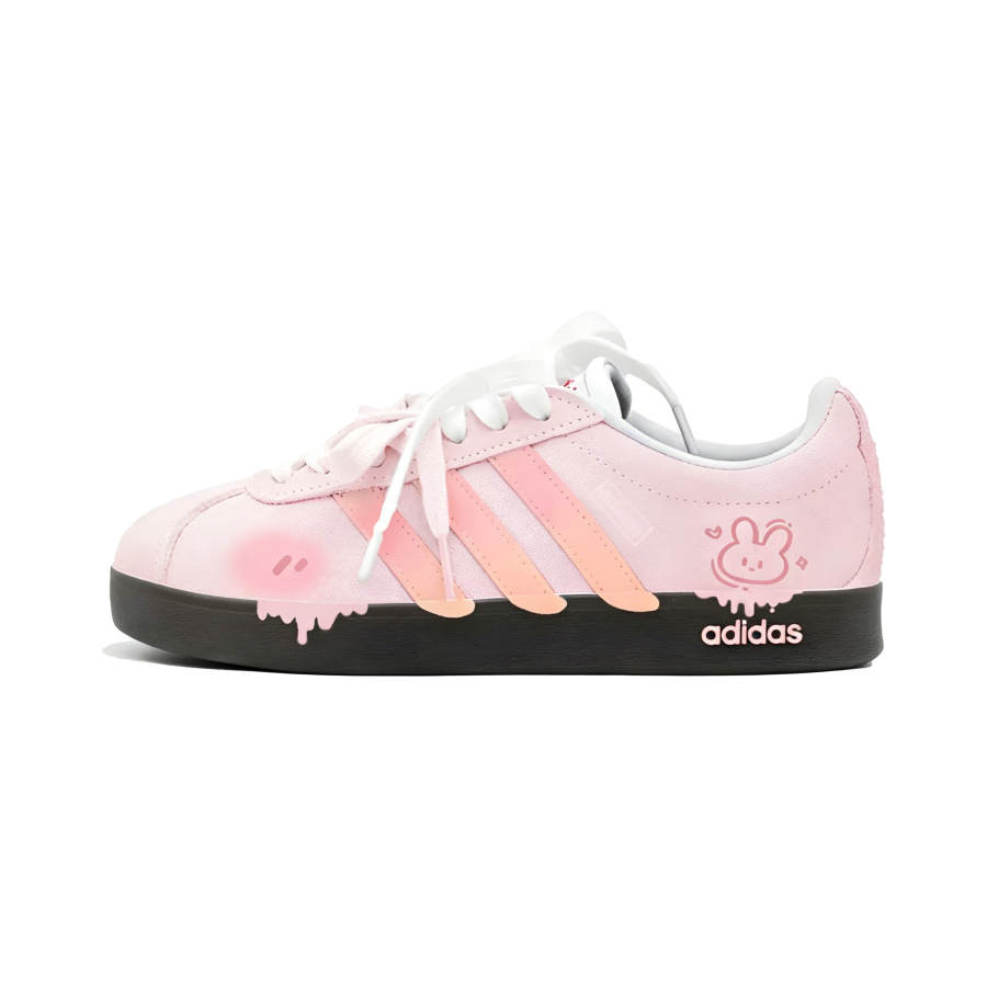 Adidas Adidas VL COURT 2.0 Skateboard Shoes Unisex Low Top Pink